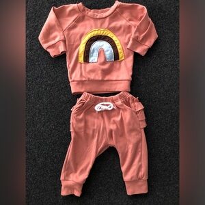 Pink Rainbow Baby Outfit